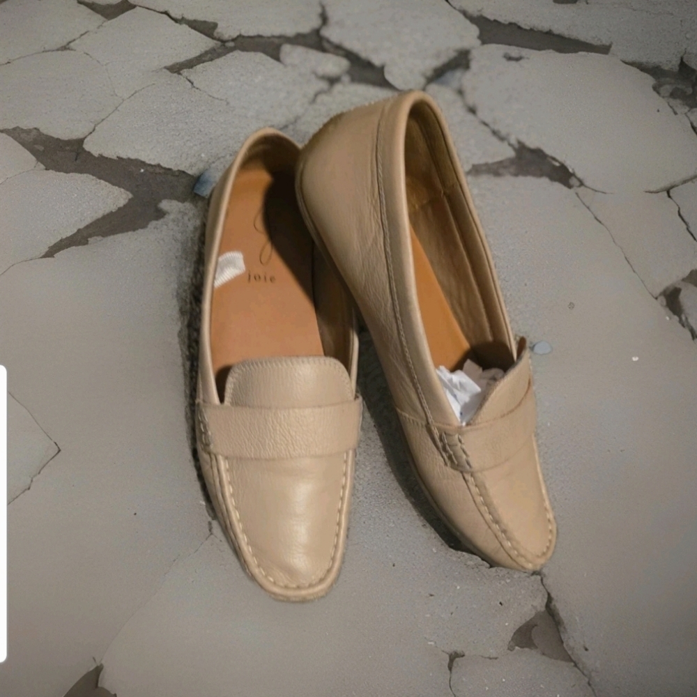 Joie Women's Beige Leather Comfort Flats Size 7 - Picture 4 of 7